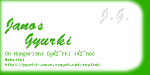 janos gyurki business card